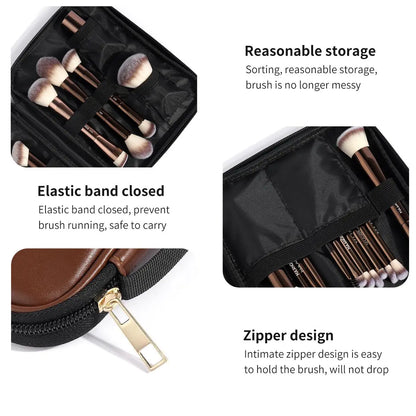 Ultimate 20-Piece Makeup Brush Set with Stylish Storage Bag - Professional Quality Aluminum Brushes for Women & Girls