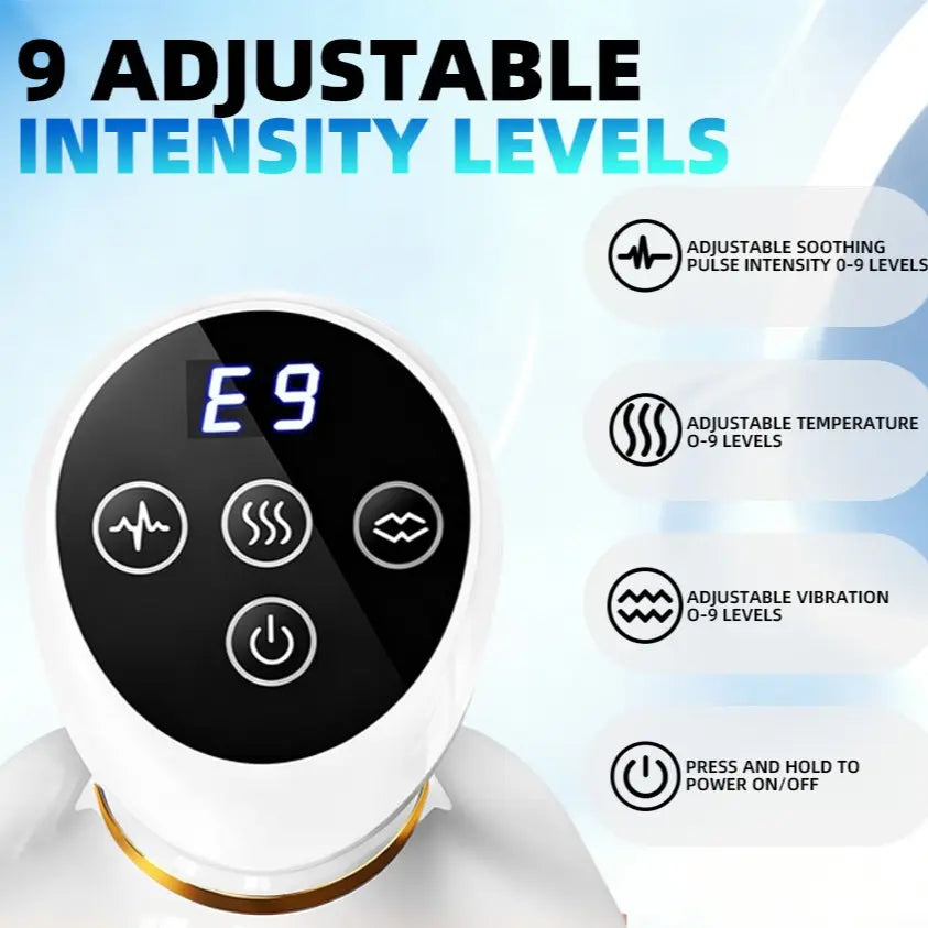 Revolutionary Portable Electric Heating Massage Brush - 1200mAh Battery, USB Rechargeable, 9 Modes for Ultimate Relaxation