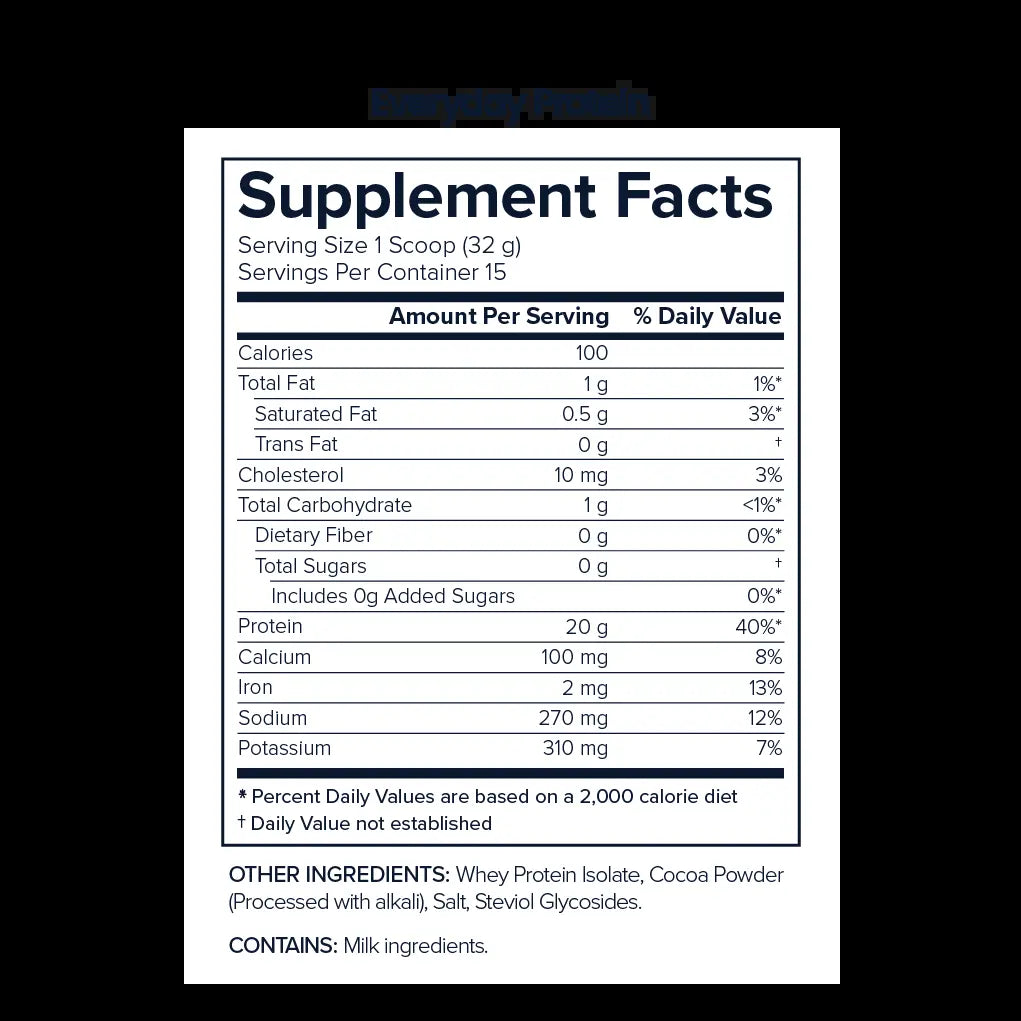 Unicity Everyday Protein Powder - 20g Pure Whey Isolate for Optimal Digestive Health - 15 Convenient Servings