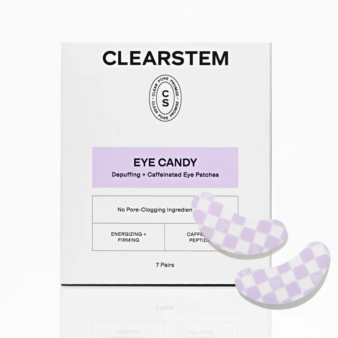 Revitalize Your Eyes with CLEARSTEM EYE CANDY: Depuffing & Hydrating Caffeinated Eye Patches - 7 Pairs of Non-Slip Bliss for All Skin Types