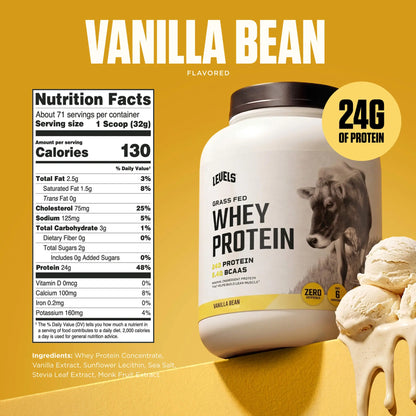 Premium Grass-Fed Whey Protein - 24G of Pure Protein, No Artificial Additives