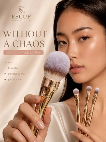 Revolutionary 4-in-1 Make-Up Brush for Effortless Beauty On-the-Go