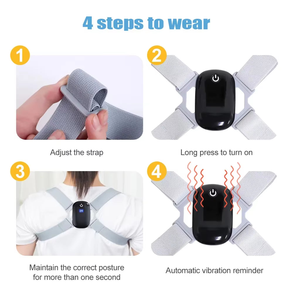 Revolutionary Smart Posture Corrector for Adults and Children - Invisible Reminder for Perfect Sitting Posture