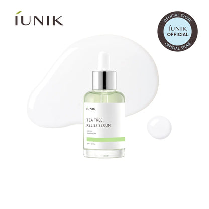 [IUNIK Official] Tea Tree Relief Serum | Calming & Oil Balancing for Oily, Sensitive & Trouble-Prone Skin | 50Ml / 1.69 Fl Oz