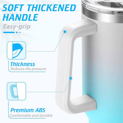 Stay Hydrated in Style with the 40Oz Pink Insulated Tumbler - Perfect for Iced Coffee and More!