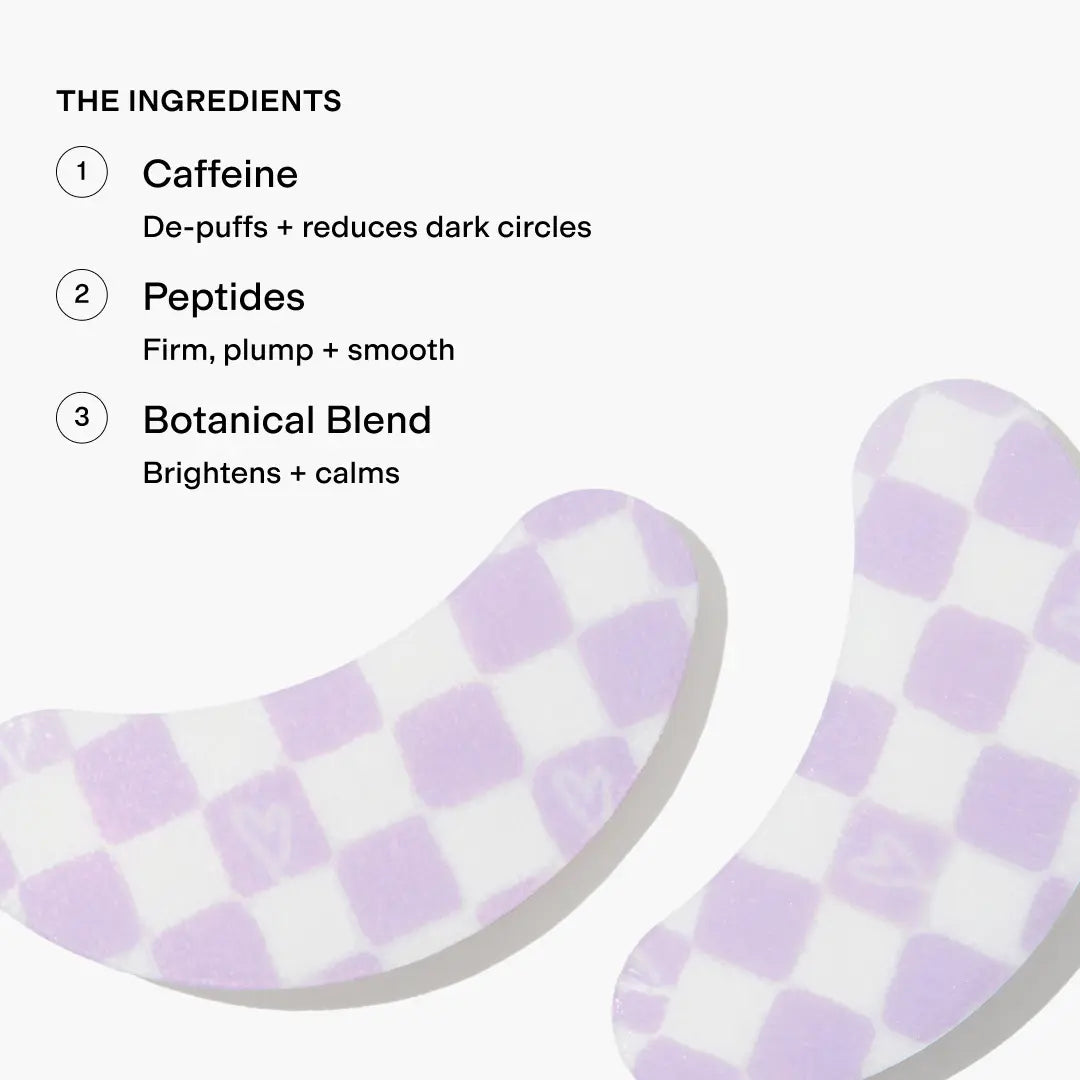 Revitalize Your Eyes with CLEARSTEM EYE CANDY: Depuffing & Hydrating Caffeinated Eye Patches - 7 Pairs of Non-Slip Bliss for All Skin Types