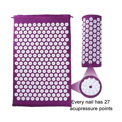 Revitalize Your Body with the Ultimate Acupressure Yoga Mat Set - Relieve Stress and Back Pain with Our Spike Fitness Cushion and Pillow!