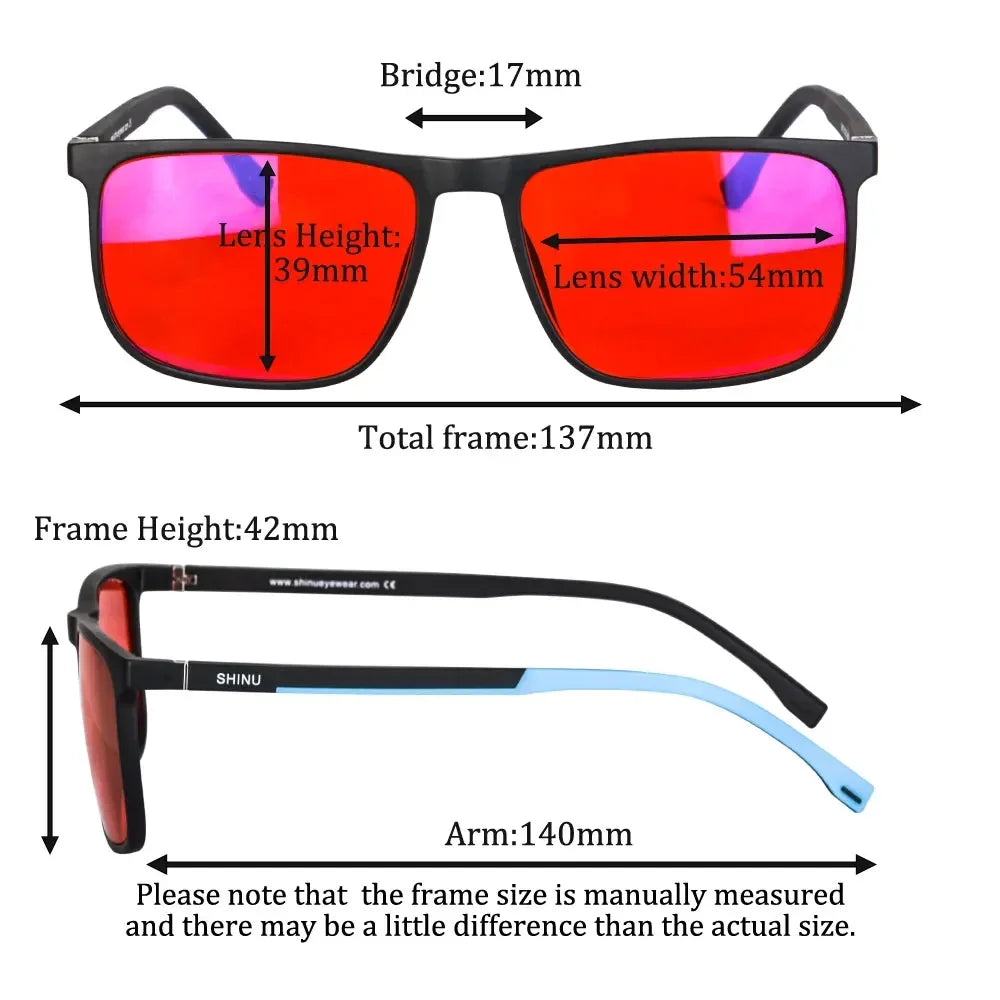 Brand Red Lenses Good Sleep Blue Light Blocking Glasses Men anti Green Light Eliminate Eye Strain Glasses Bluelight