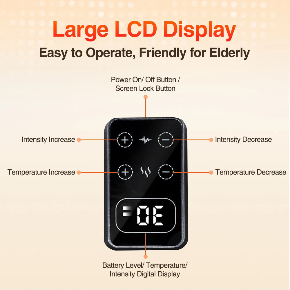 Eletric Heating Knee Massage 5 Levels Cordless Thermal Knee Shoulder Massager Joint Braceknee Pad Muscle Relaxation