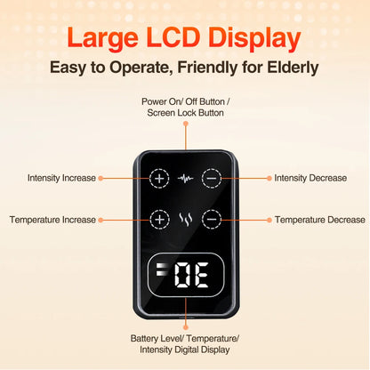 Eletric Heating Knee Massage 5 Levels Cordless Thermal Knee Shoulder Massager Joint Braceknee Pad Muscle Relaxation