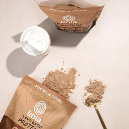 Indulge in Koia's Decadent Chocolate Plant-Based Protein Powder - 20G Protein, 6G Fiber, Packed with 21 Essential Vitamins & Minerals