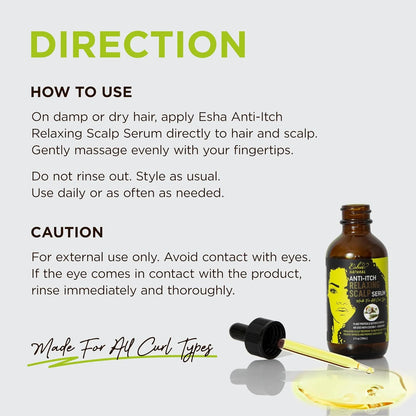 Girl Natural Anti-Itch Relaxing Scalp Serum with Plant Protein & Biotin, Coconut & Rosemary, 0.34 Oz
