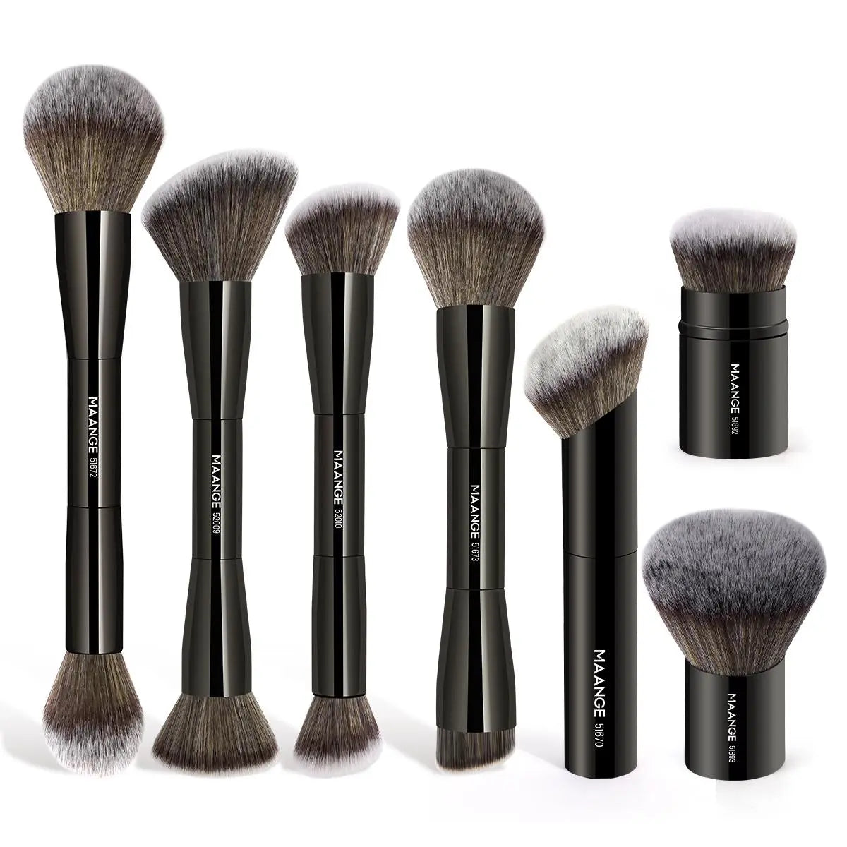 Ultimate 20-Piece Makeup Brush Set with Stylish Storage Bag - Professional Quality Aluminum Brushes for Women & Girls
