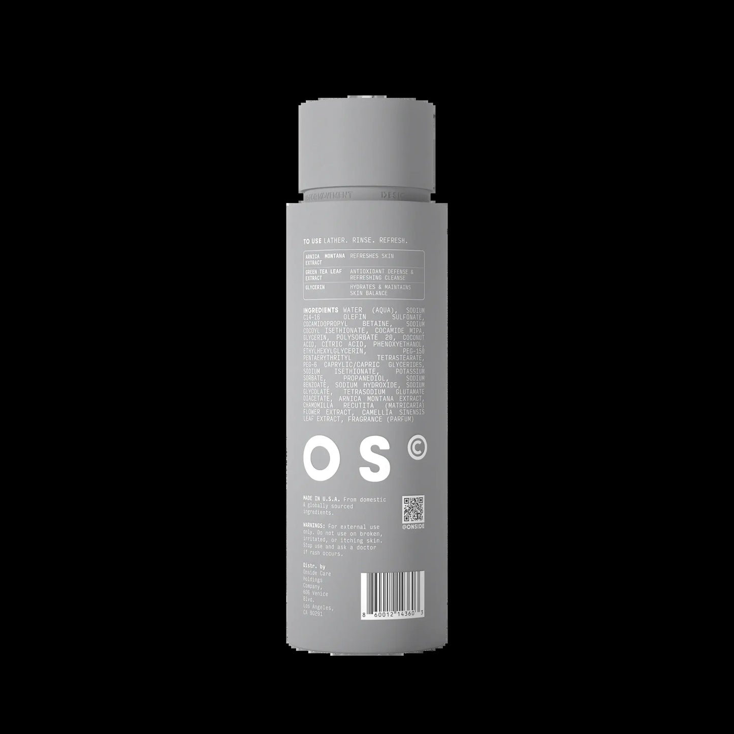 ONSIDE Deep Clean Body Wash | Removes Sweat, Dirt & Buildup | Maintains Skin Balance, Soothes & Refreshes | Dermatologist Tested + Sulfate, Paraben & Phthalate Free