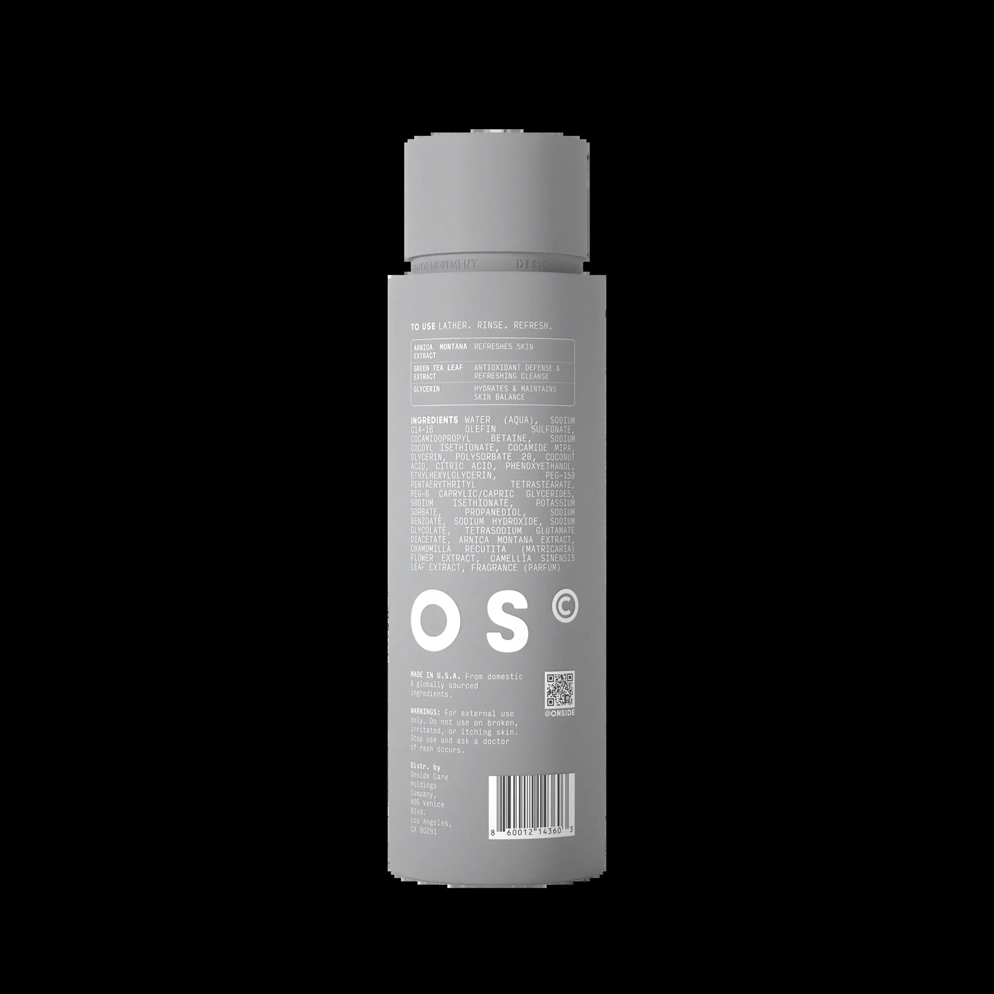 ONSIDE Deep Clean Body Wash | Removes Sweat, Dirt & Buildup | Maintains Skin Balance, Soothes & Refreshes | Dermatologist Tested + Sulfate, Paraben & Phthalate Free