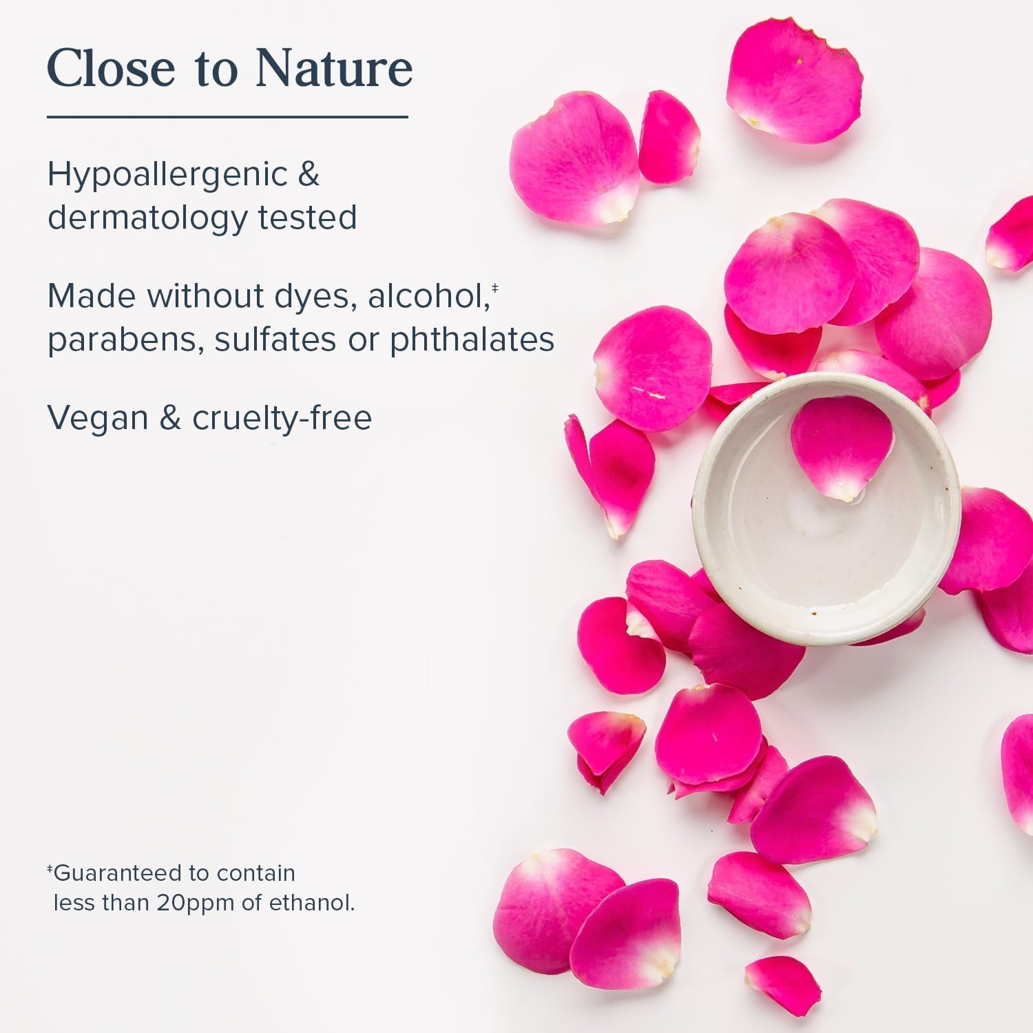 Rosewater Facial Toner with Hyaluronic Acid, 8Oz