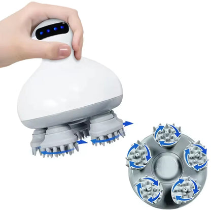 Revitalize Your Hair with the Cordless Electric Scalp Massager - Handheld, 2 Speed Vibrating Head Massager Featuring 96 Silicone Nodes for Deep Clean and Growth