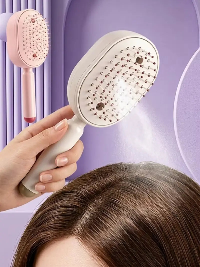 Revitalize Your Hair with the 3-in-1 Electric Spray Air Cushion Massage Comb – Perfect for Detangling, Moisturizing, and Styling!