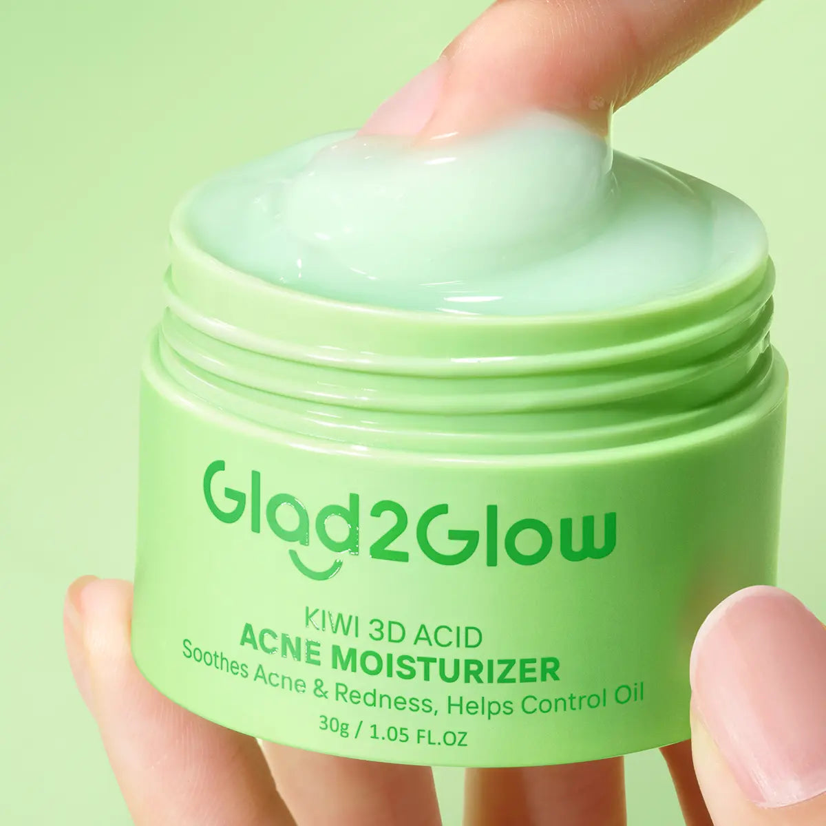 [New Launch] Glad2Glow KIWI 3D ACID ACNE MOISTURIZER | Lightweight Cooling Gel for Oil Control & Hydration | Calming Skincare, Non-Sticky Face Cream