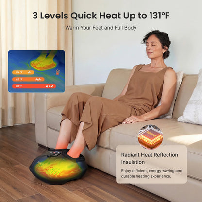 Revitalize Your Feet with the RENPHO Heated Shiatsu Foot Massager - Perfect for Pain Relief and Relaxation, Ideal Gift for Loved Ones
