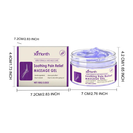 Ximonth 100G Pain Relief Massage Gel - Natural, Fast-Absorbing Soothing Gel for Joint Discomfort Relief