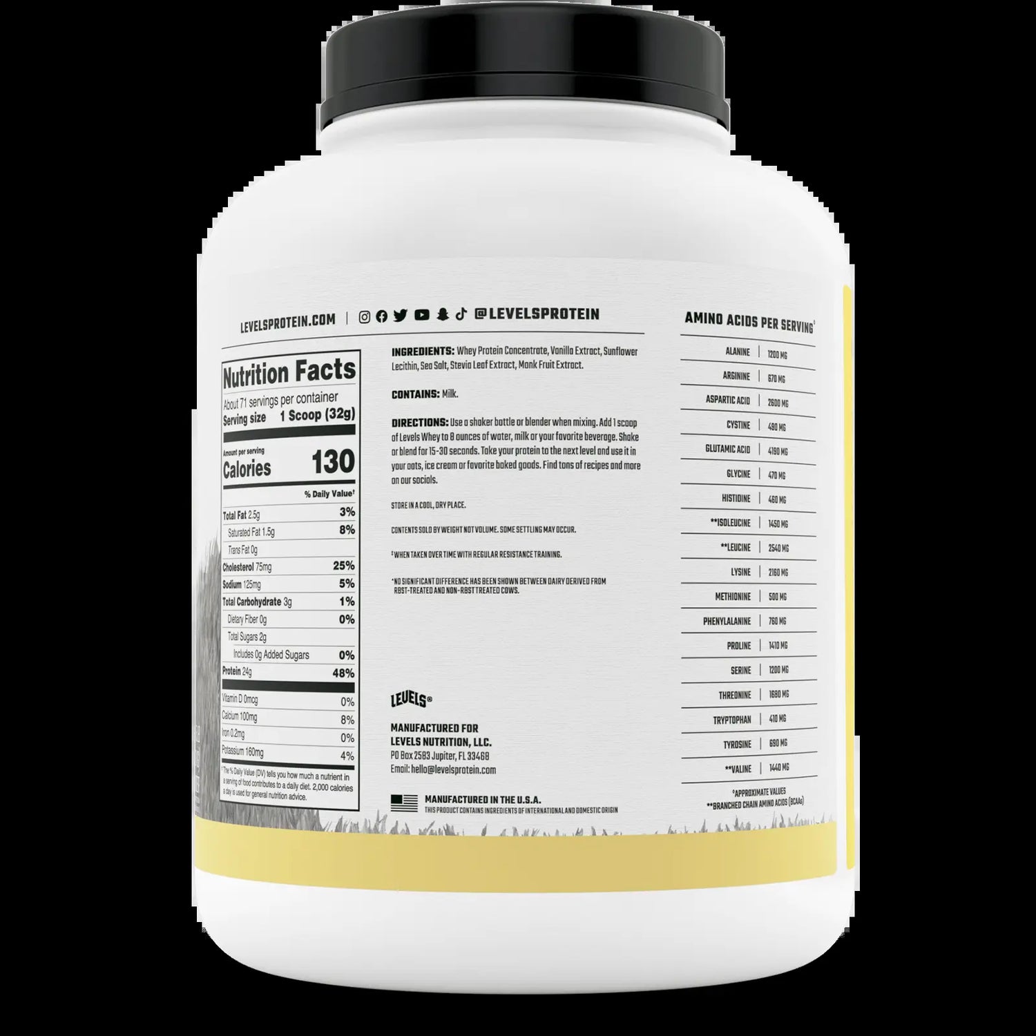 Premium Grass-Fed Whey Protein - 24G of Pure Protein, No Artificial Additives