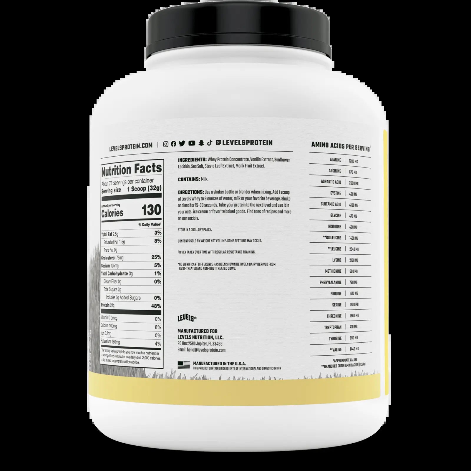 Premium Grass-Fed Whey Protein - 24G of Pure Protein, No Artificial Additives