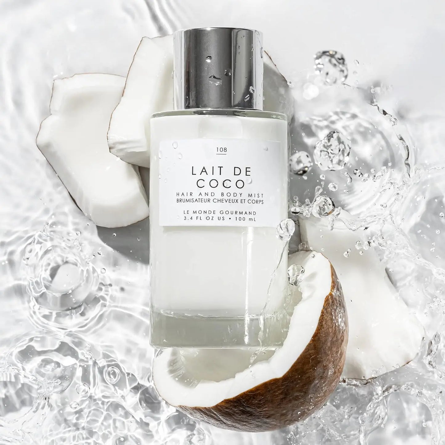 Indulge in Tropical Bliss with Le Monde Gourmand Lait De Coco Hair & Body Mist - 3.4Oz | 100Ml