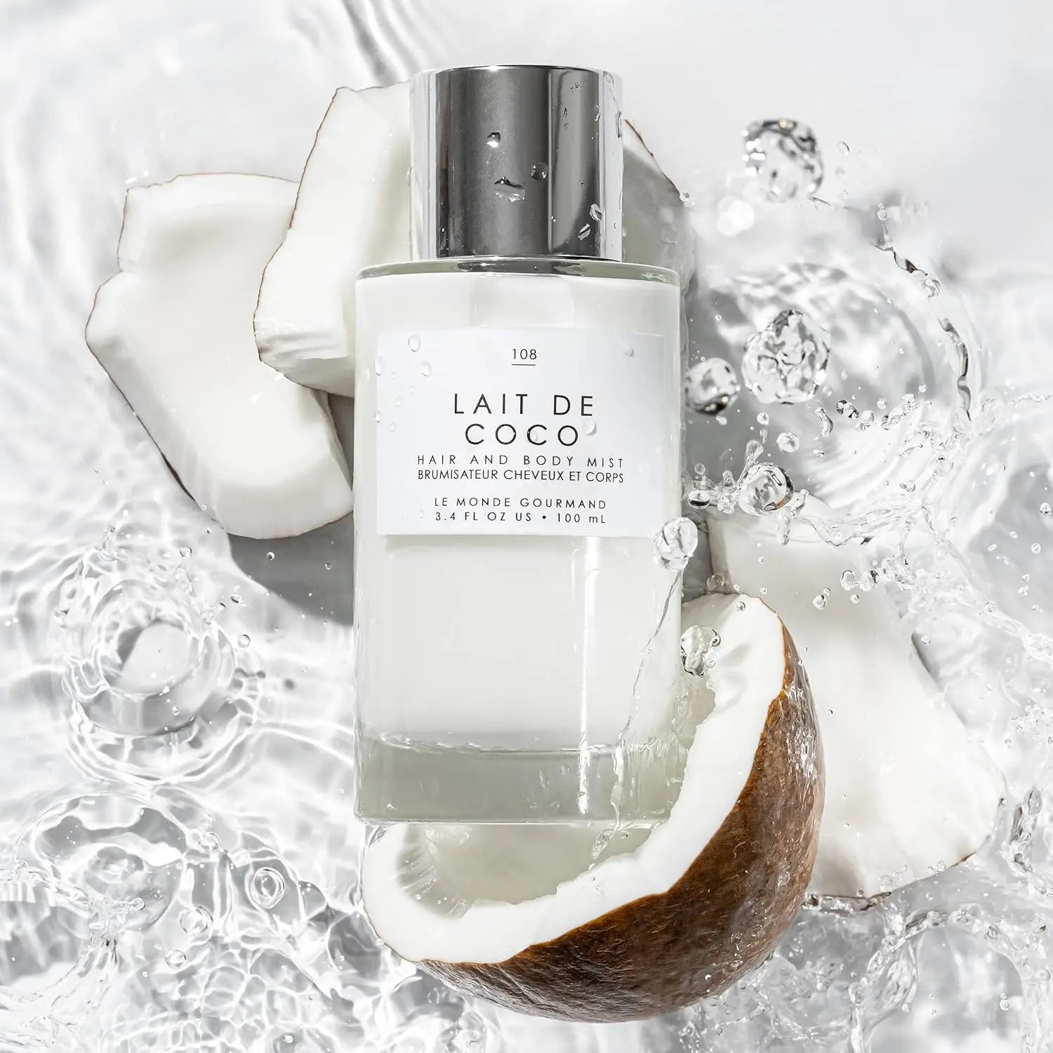 Indulge in Tropical Bliss with Le Monde Gourmand Lait De Coco Hair & Body Mist - 3.4Oz | 100Ml