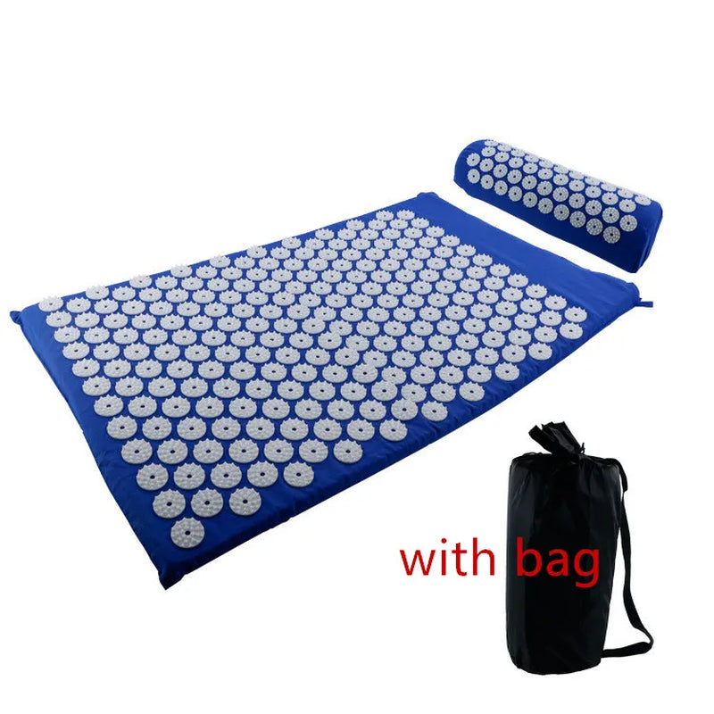 Revitalize Your Body with the Ultimate Acupressure Yoga Mat Set - Relieve Stress and Back Pain with Our Spike Fitness Cushion and Pillow!