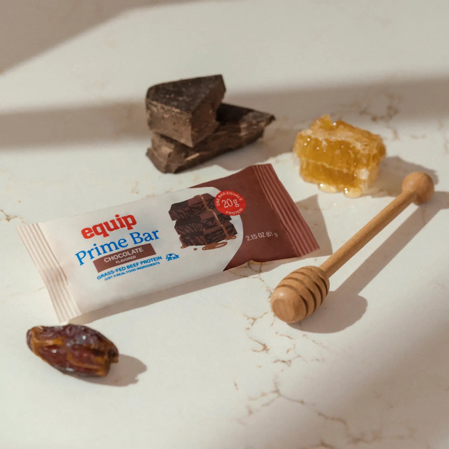 Indulge in Clean Nutrition with Equip Prime Bar - 20G of Grass-Fed Beef & Collagen Protein, Deliciously Rich Dessert Flavor