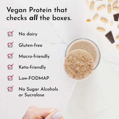 Just Ingredients Peanut Butter Chocolate Vegan Protein Powder 20G Plant-Based Protein Dairy Free Workout Supplement