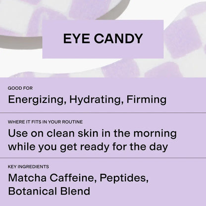 Revitalize Your Eyes with CLEARSTEM EYE CANDY: Depuffing & Hydrating Caffeinated Eye Patches - 7 Pairs of Non-Slip Bliss for All Skin Types