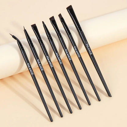 Elevate Your Eye Makeup Game with the MAANGE 7-Piece Professional Brush Set - Perfect for Eyebrows, Eyeliner, and Eyeshadow