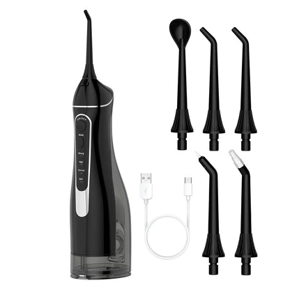 Ultimate Cordless Water Flosser for Youth: Portable Rechargeable Oral Irrigator with 4 Cleaning Modes & 5 Nozzles - Perfect for Braces and On-the-Go Dental Care!