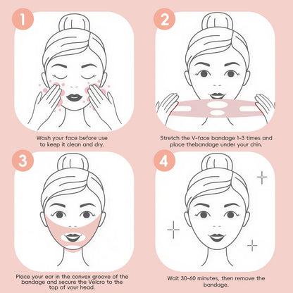 Double Chin V-Shape Lifting Patch, V-Shape Facial Contouring Strap, Unisex Facial Contouring Patch