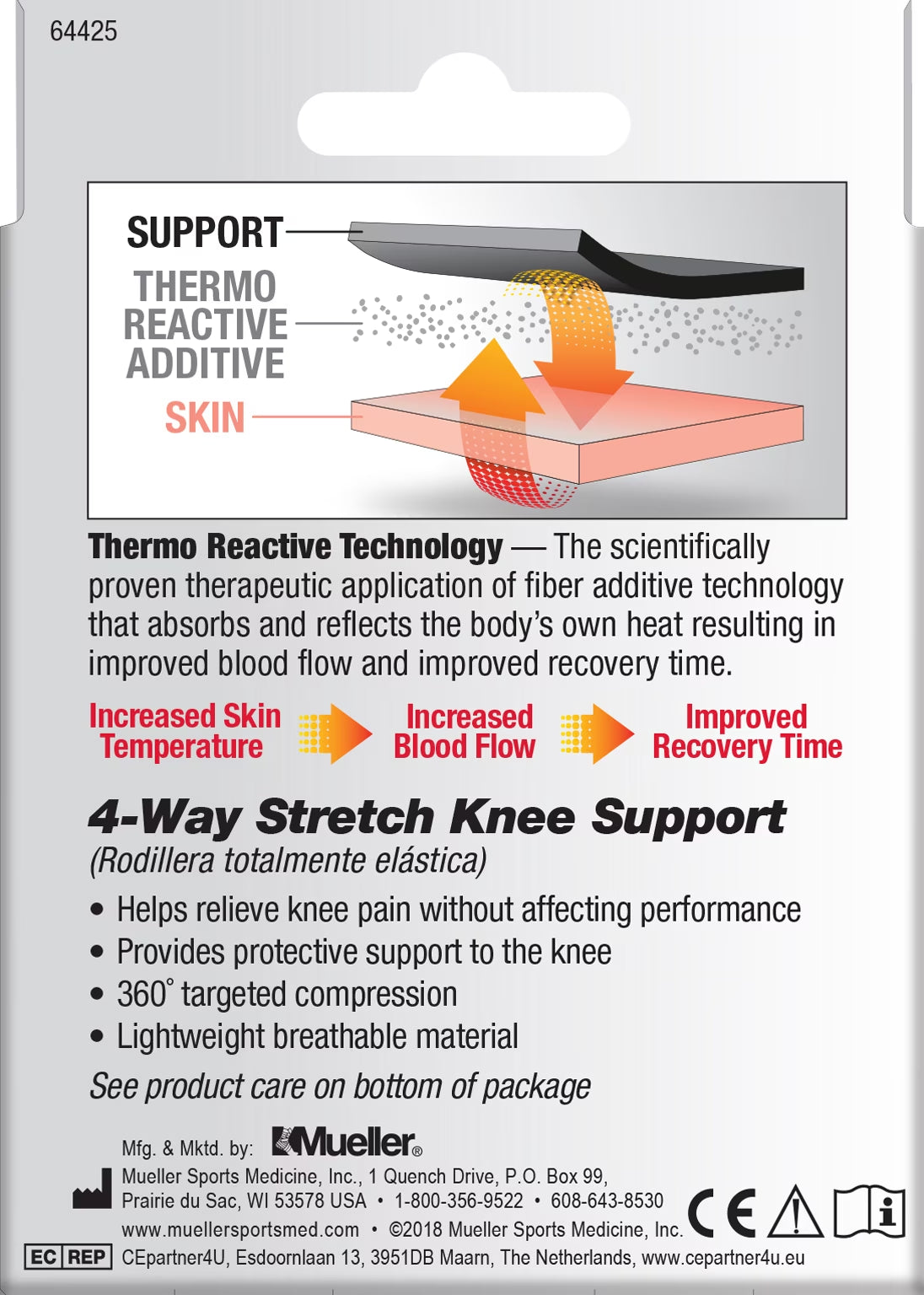 Ultimate Comfort and Support: Mueller 4-Way Stretch Premium Knee Support for Active Lifestyles - Large/Extra Large