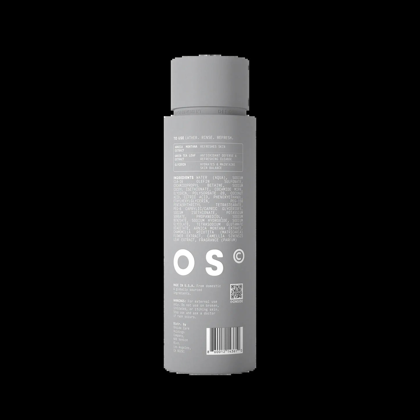 ONSIDE Deep Clean Body Wash | Removes Sweat, Dirt & Buildup | Maintains Skin Balance, Soothes & Refreshes | Dermatologist Tested + Sulfate, Paraben & Phthalate Free