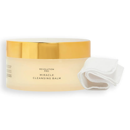 Revolution Pro Miracle Vegan Collagen Cleansing Balm - Hydrating & Nourishing Makeup Remover for Glowing Skin, 3.4 Oz