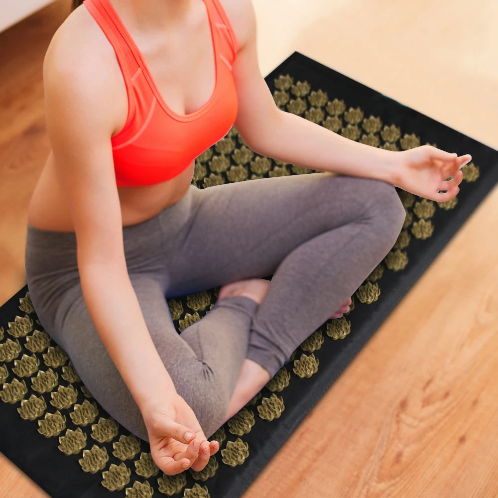 Ultimate Massage Cushion: Yoga Acupressure Mat for Stress Relief and Body Pain Alleviation