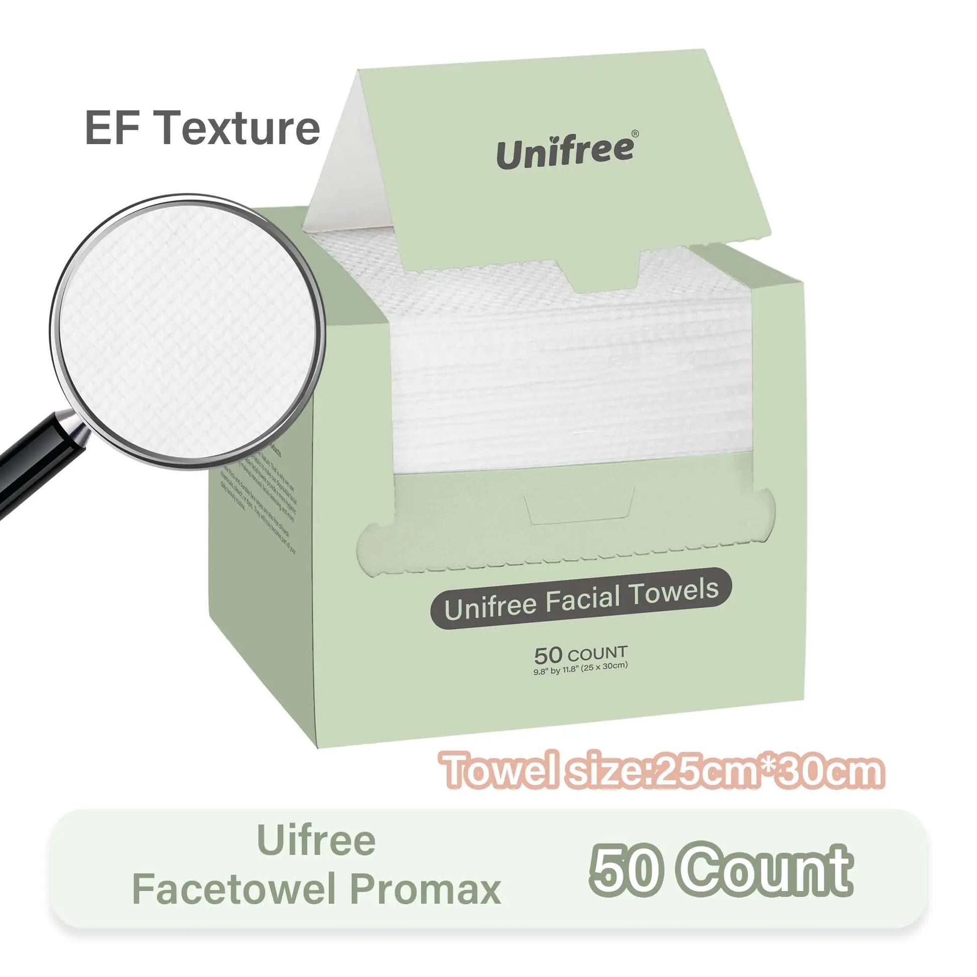 Unifree Promax Facial Towels - Luxuriously Thick & Versatile 200 Count Value Pack for All Skin Types