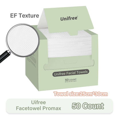Unifree Promax Facial Towels - Luxuriously Thick & Versatile 200 Count Value Pack for All Skin Types