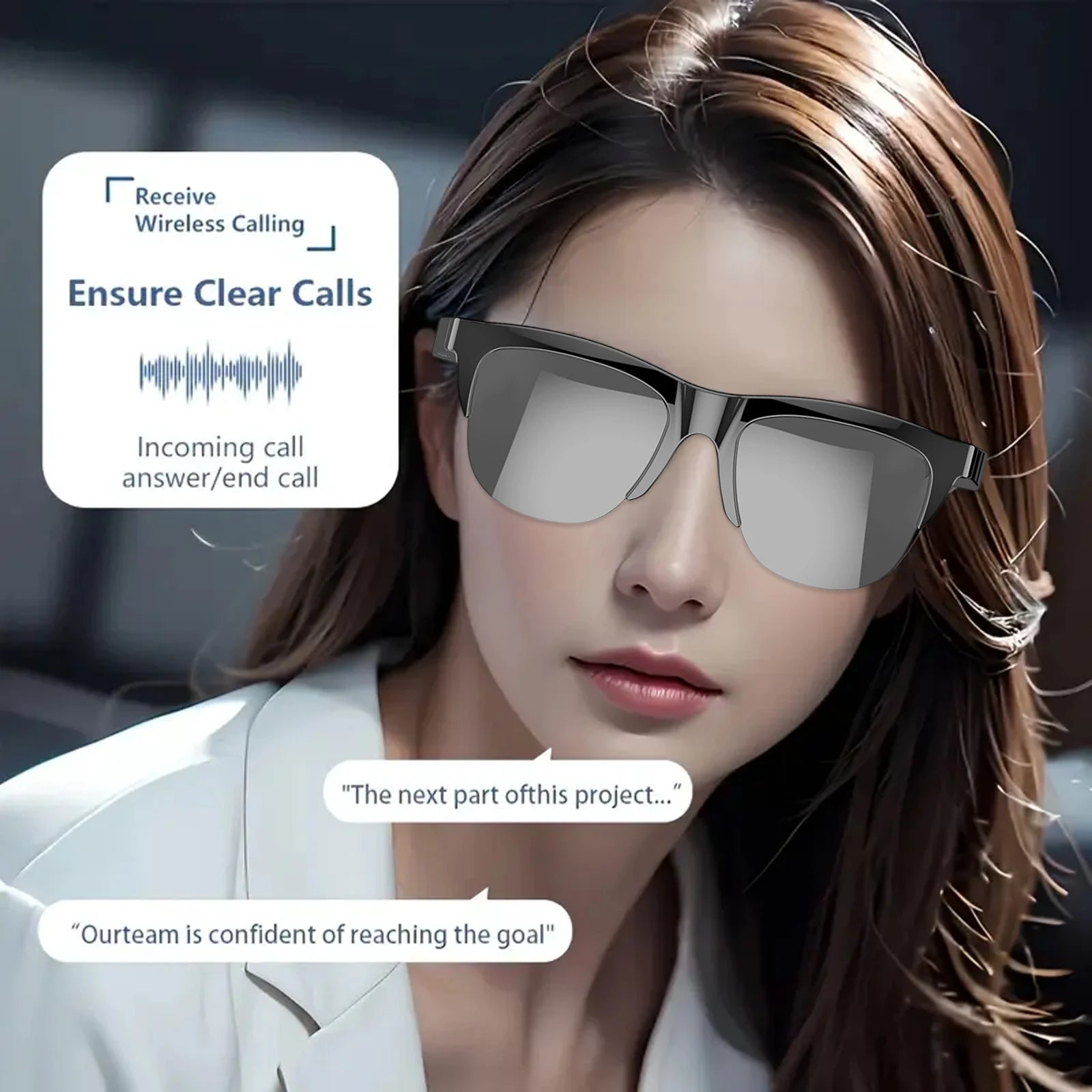 Experience the Future with 2025 Smart Glasses: Music Playback, Voice Assistant, and Wireless Calls - Stylish Blue Light Blocking for Everyone