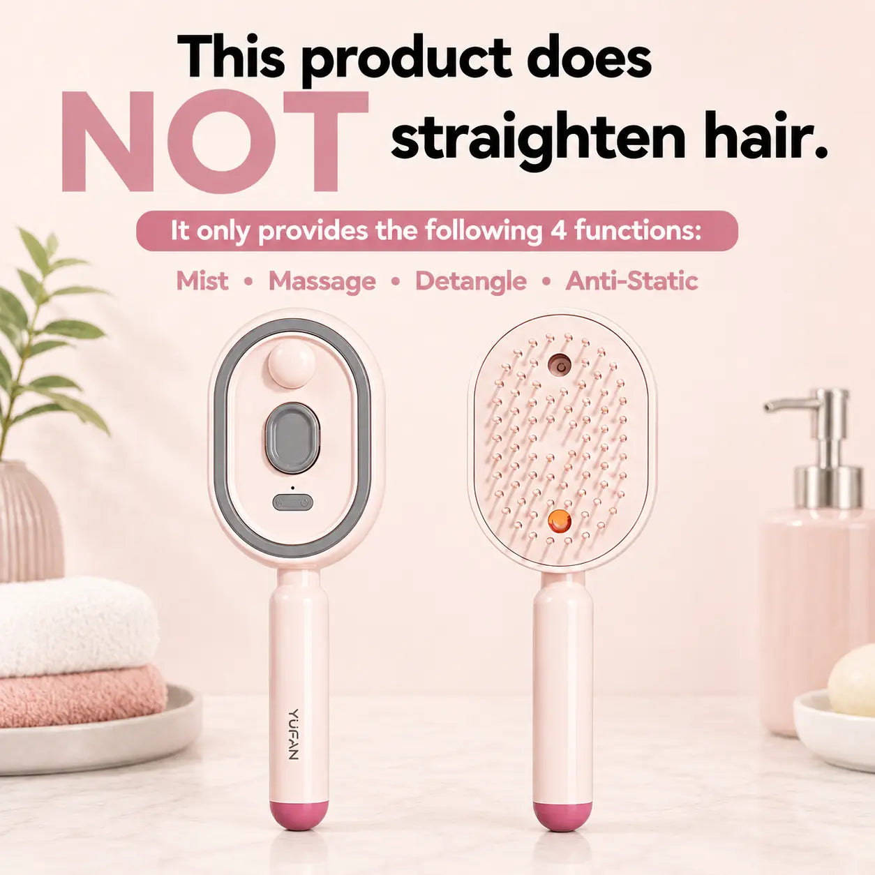 Revitalize Your Hair with the Electric Spray Air Cushion Massage Comb - Enjoy Self-Cleaning, Anti-Tangle, Anti-Static, and Aromatherapy Features!