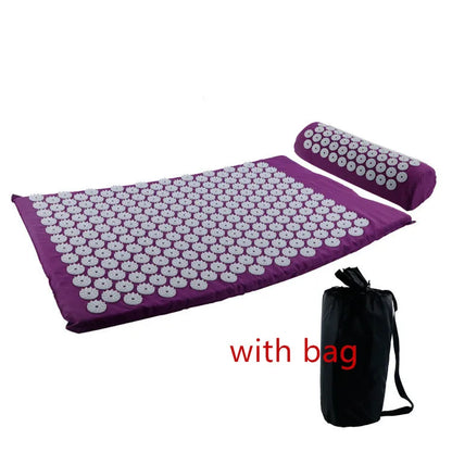 Revitalize Your Body with the Ultimate Acupressure Yoga Mat Set - Relieve Stress and Back Pain with Our Spike Fitness Cushion and Pillow!