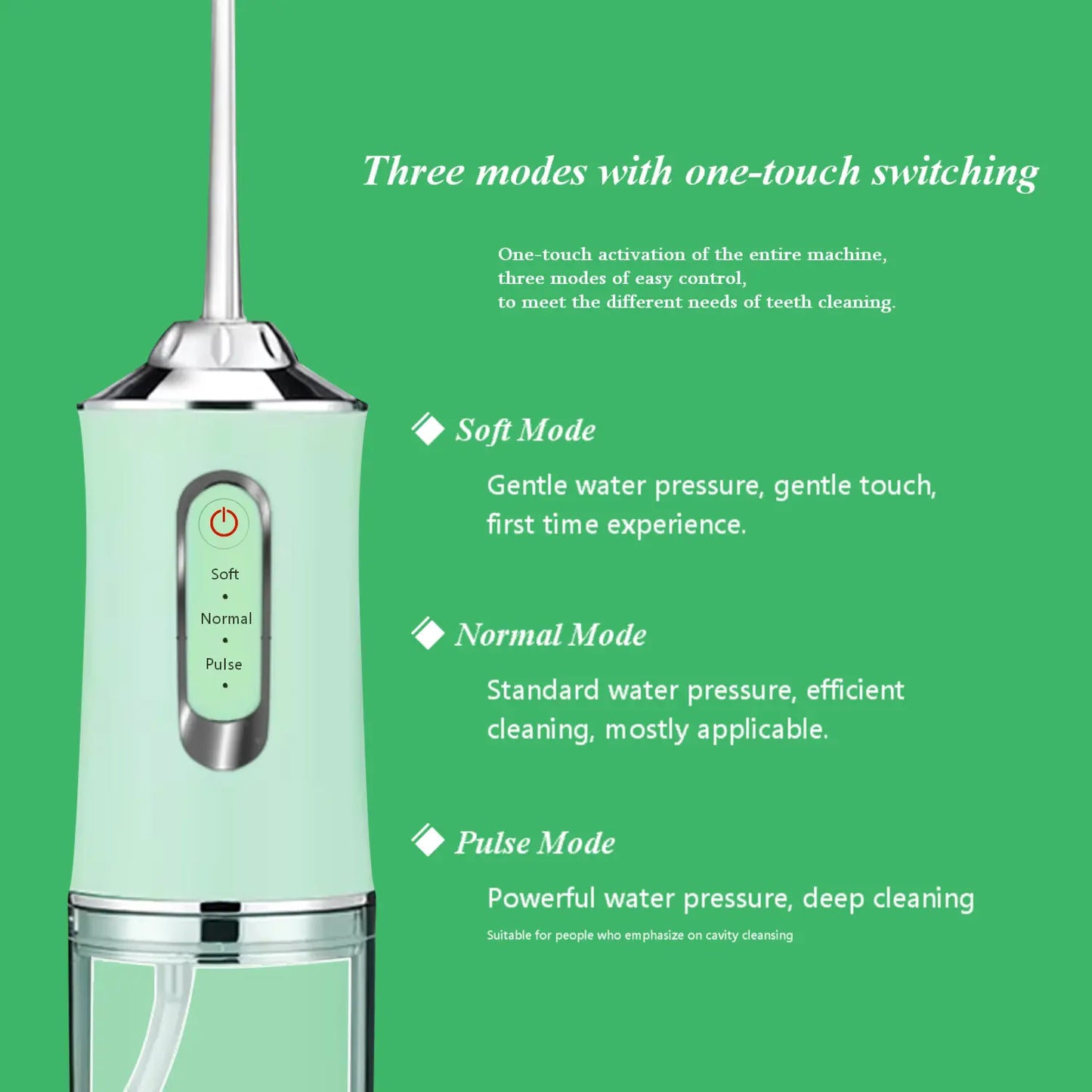 Revolutionize Your Oral Care with the Travel Dental 4-in-1 Rechargeable Water Flosser in Burst Pink - Cordless Convenience for Healthy Teeth!