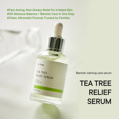 [IUNIK Official] Tea Tree Relief Serum | Calming & Oil Balancing for Oily, Sensitive & Trouble-Prone Skin | 50Ml / 1.69 Fl Oz