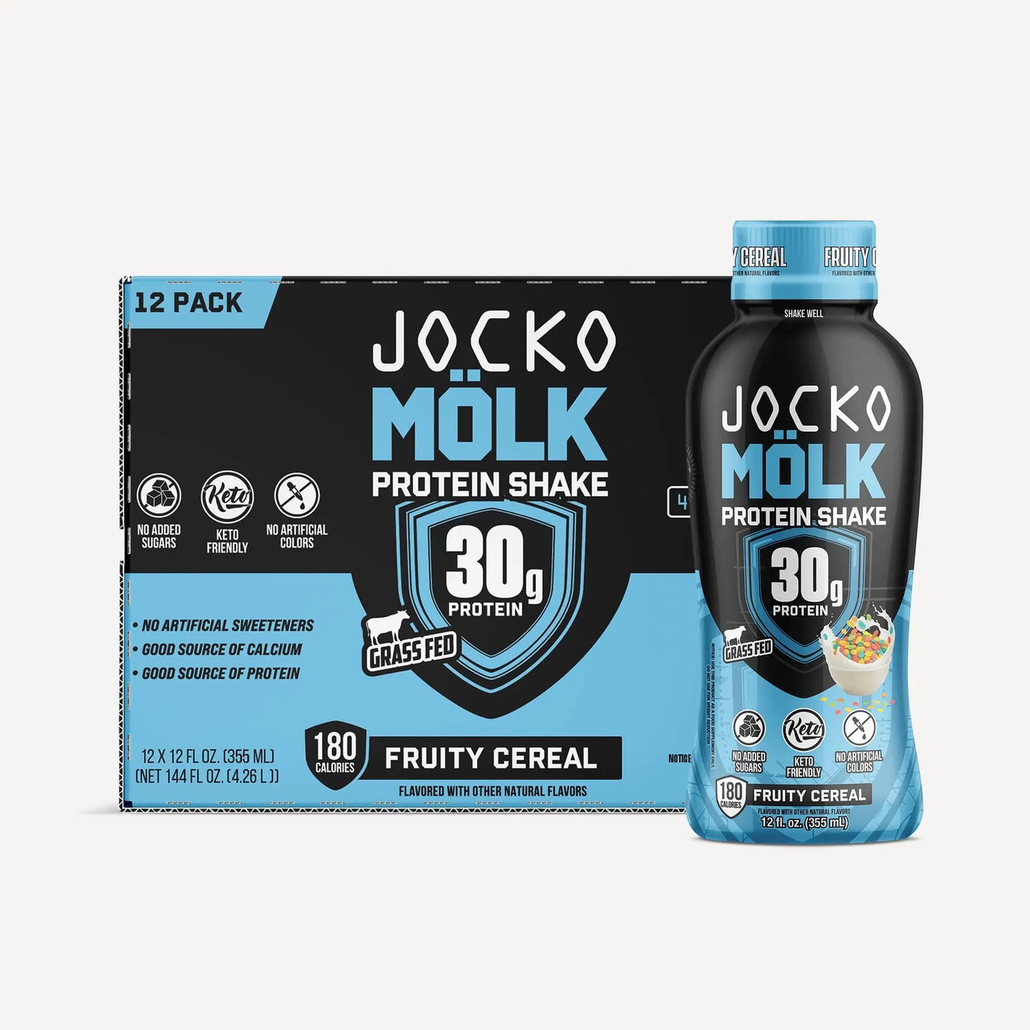 Revitalize Your Workout with Jocko Mölk Grass-Fed Protein Shakes - 30g of Pure Protein in Every Sip!
