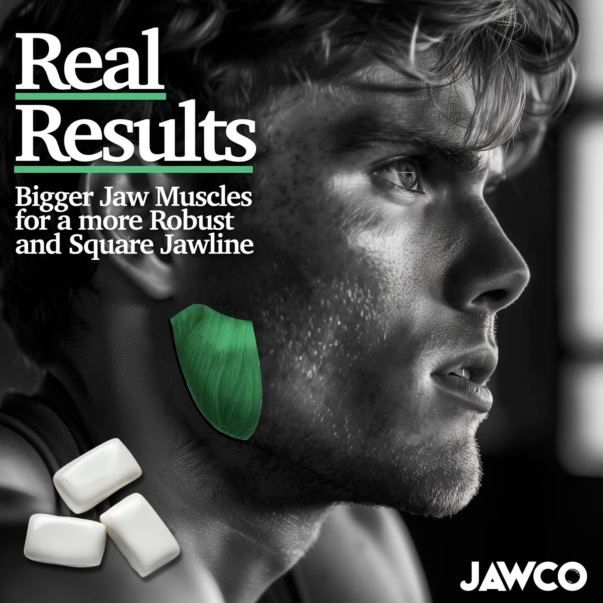 Transform Your Jawline with JAWCO Ultra-Tough Energy Chewing Gum | 30mg Caffeine & B Vitamins | Sugar-Free Watermelon Flavor | 35 Pieces for Daily Jaw Training