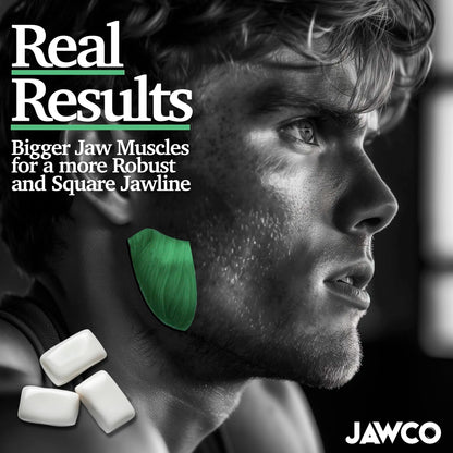 Transform Your Jawline with JAWCO Ultra-Tough Energy Chewing Gum | 30mg Caffeine & B Vitamins | Sugar-Free Watermelon Flavor | 35 Pieces for Daily Jaw Training
